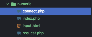 connect.phpを新規作成したイメージ