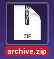 対象のzipファイル